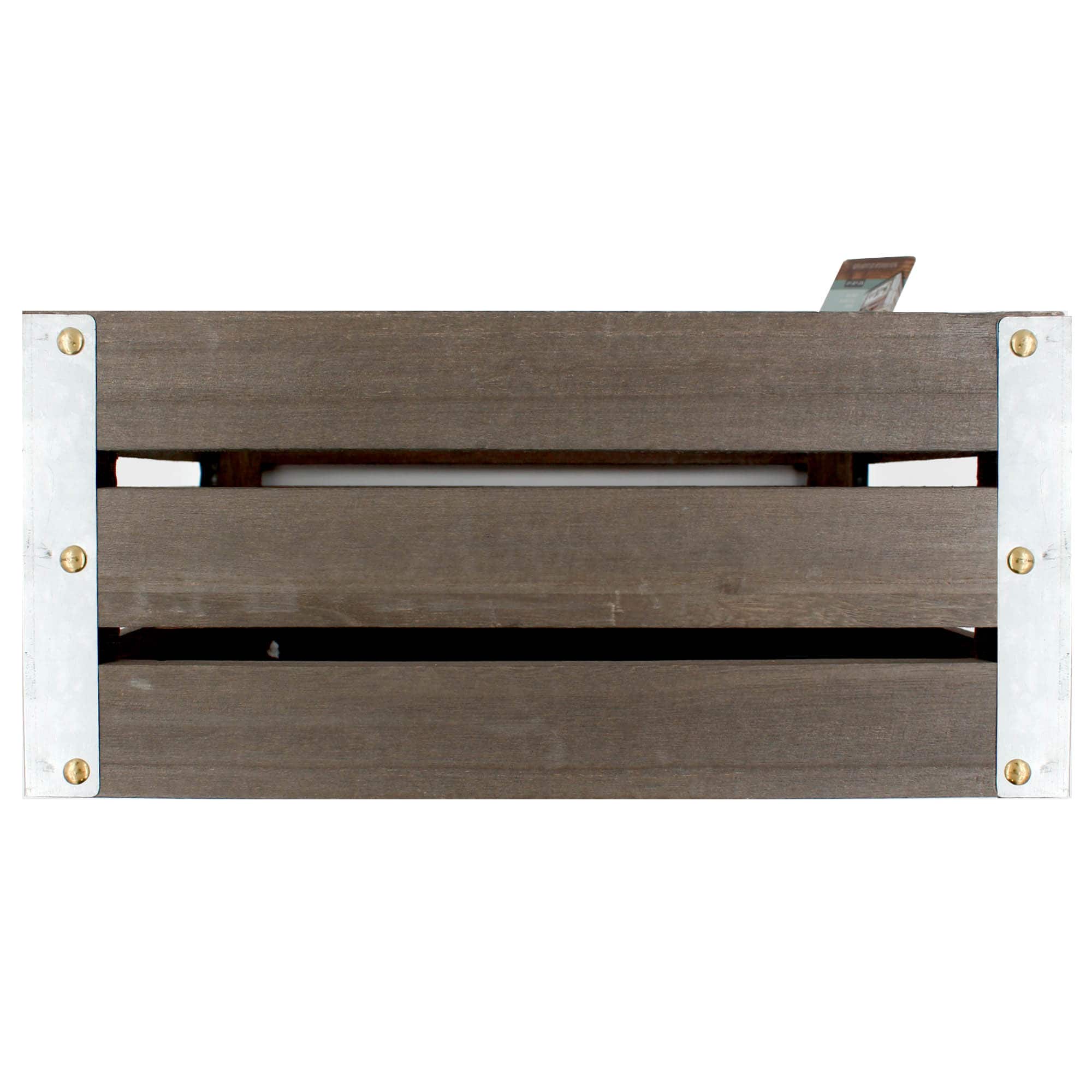 ArtSkills® 13" Rustic Wooden Crate with Metal Edges, 2ct.